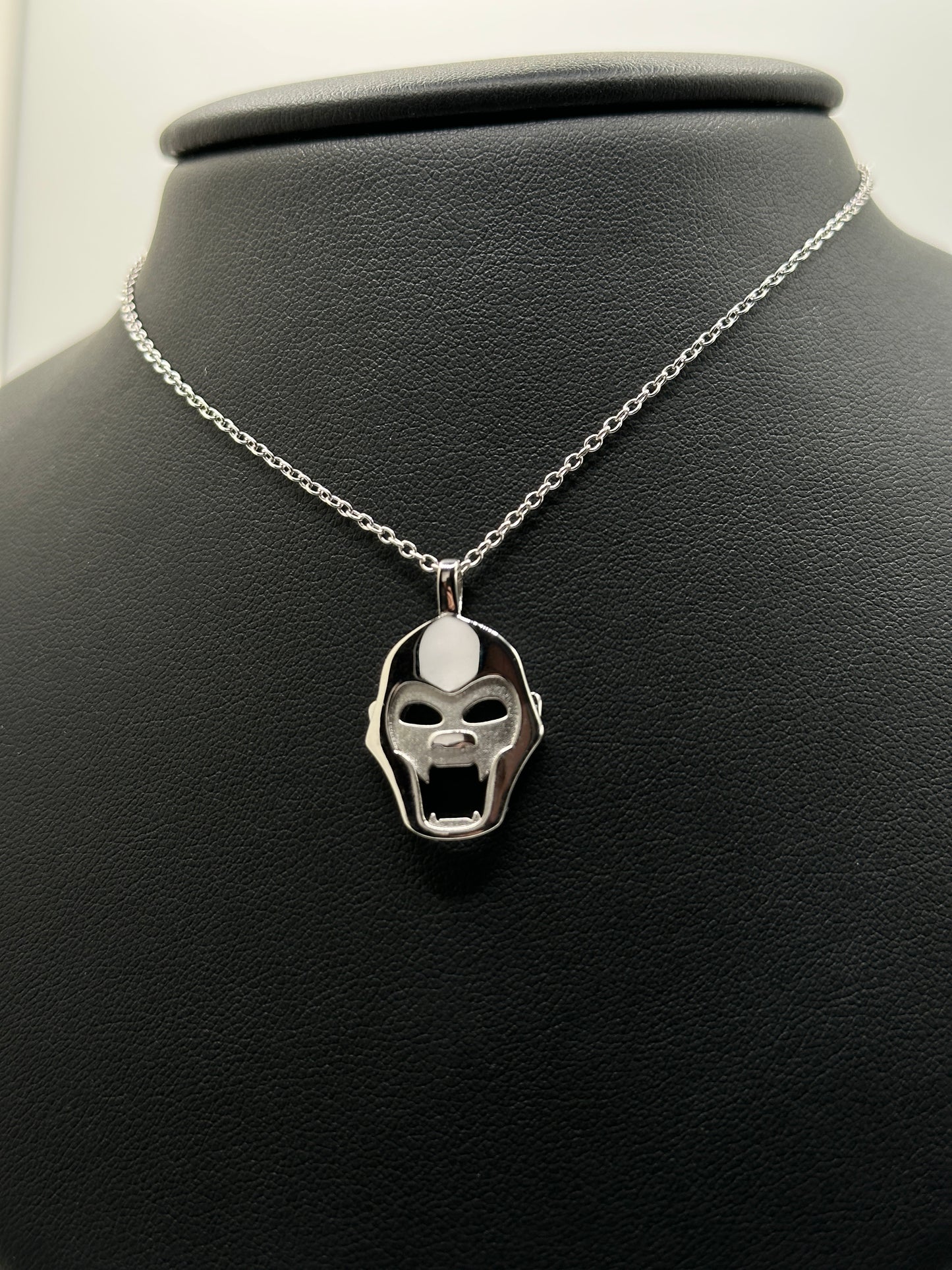 Sterling Silver Gorilla Pendant Necklace
