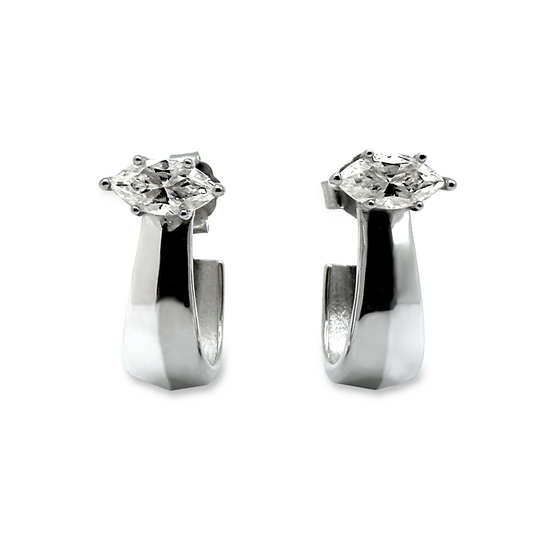 Marquise Hoop Earrings