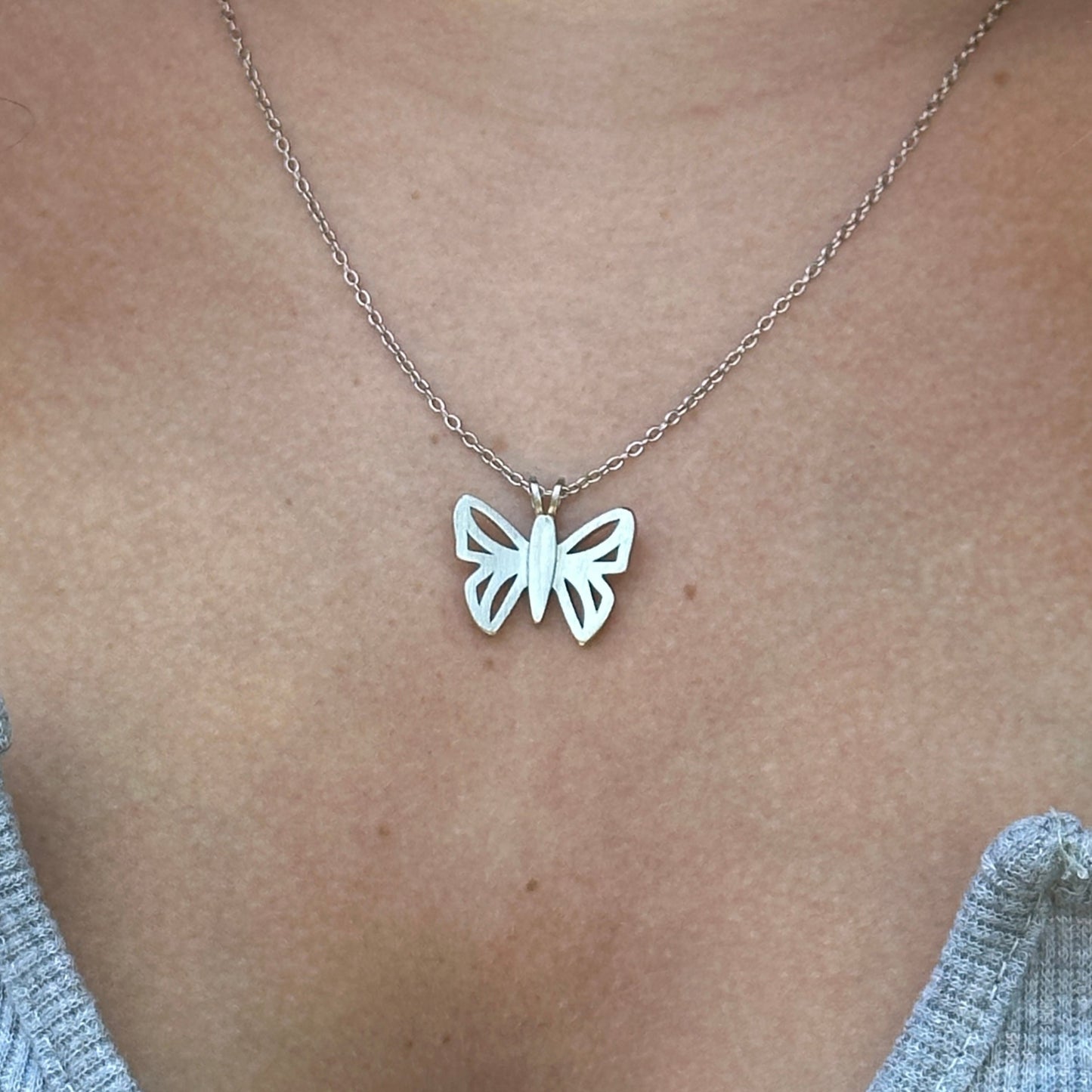 Sterling Silver Butterfly Necklace