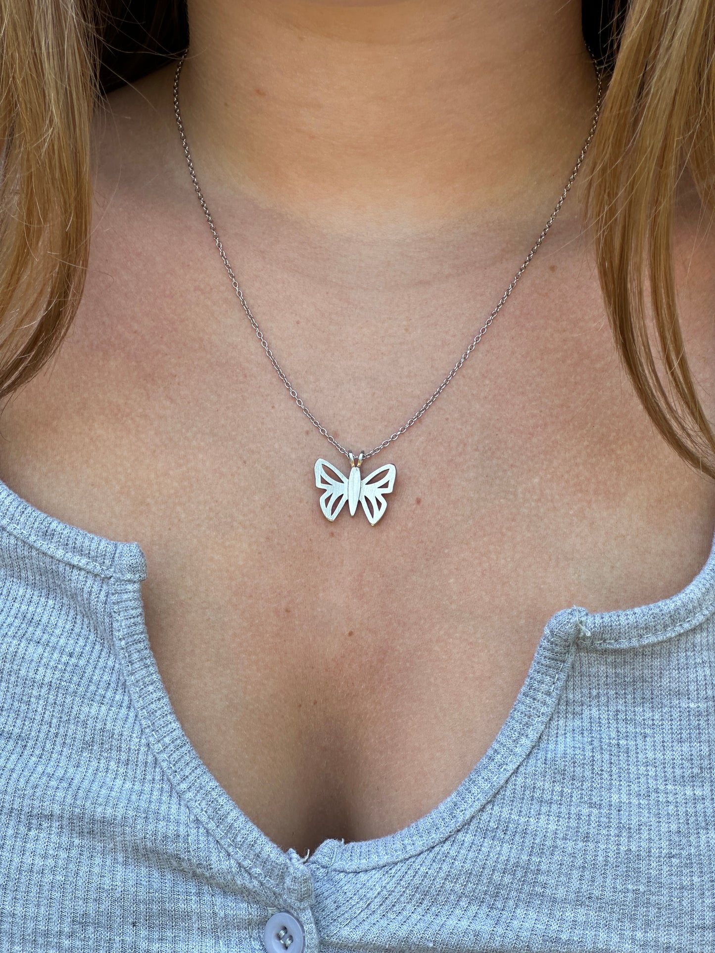 Sterling Silver Butterfly Necklace