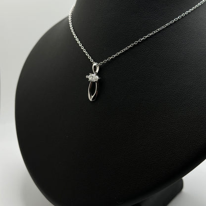 Marquise Pendant - Genuine 0.5 carat Moissanite