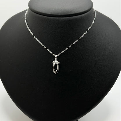 Marquise Pendant - Genuine 0.5 carat Moissanite