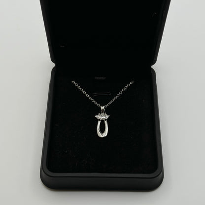 Marquise Pendant - Genuine 0.5 carat Moissanite
