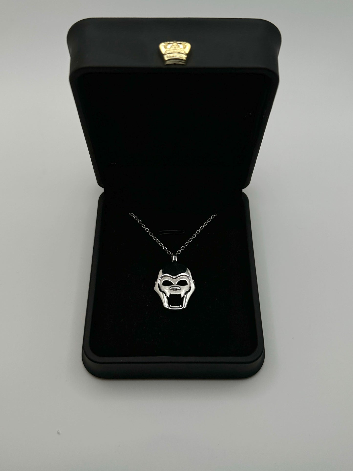 Sterling Silver Gorilla Pendant Necklace